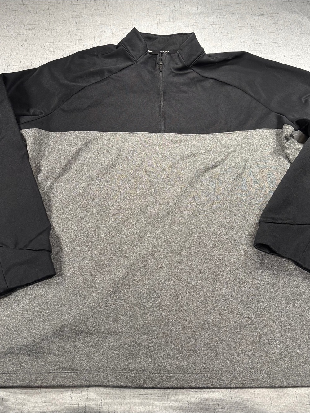 Nike Golf Men's XL Black/Gray Colorblock 1/4 Zip Mock Neck Pullover